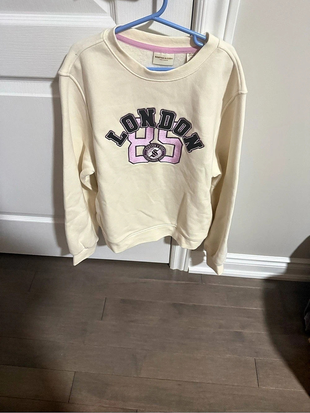 Scotch & Soda Graphic Sweatshirt in Cream & Pink Size XL/TG kids (14/16) Like Ne